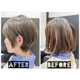 ショート カラー パーマ ヘアアレンジ 心斎橋難波本店 店長 THE ECT 中尾のヘアスタイル