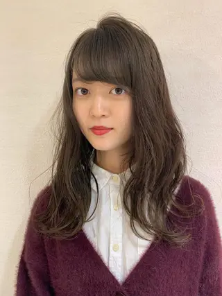 ロング カラー パーマ ヘアアレンジ ネイル マツエク・マツパ レイヤー＆カラー 人気美容師倉崎涼のヘアスタイル