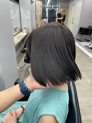 ミディアム カラー 新宿/韓国ヘア/ 髪質改善ストレートのヘアスタイル