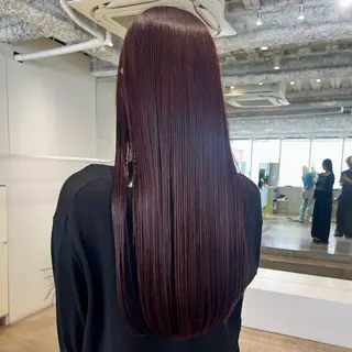 ロング 宇佐美佳／美髪 ストレート/縮毛矯正のヘアスタイル