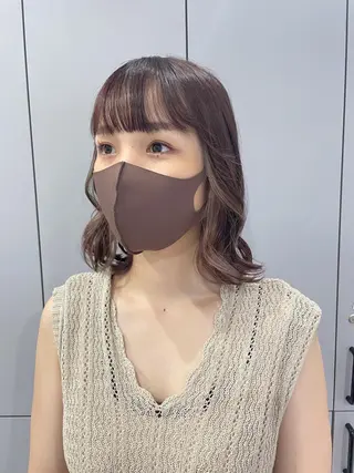 ミディアム カラー 狩野 羅夢のヘアスタイル