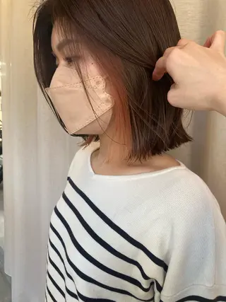 ミディアム カラー カワサキ カエデのヘアスタイル
