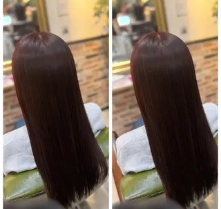 ロング 飯星慧斗 /ブリーチ、縮毛矯正のヘアスタイル