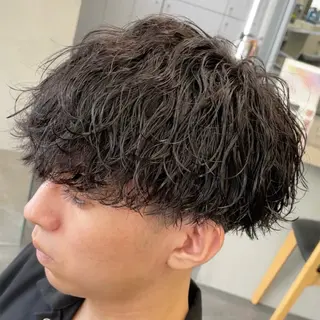 ミディアム パーマ ヘアアレンジ メンズ fifth 石川 凪のヘアスタイル