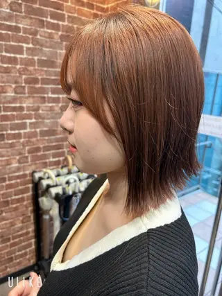ミディアム カラー 久木原 ゆりのヘアスタイル
