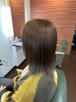 ミディアム カラー 💜推しインナー カラー/菊池柊真💜のヘアスタイル