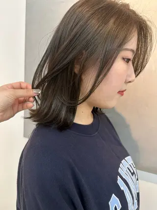ミディアム 池村美月 @透明感カラーのヘアスタイル
