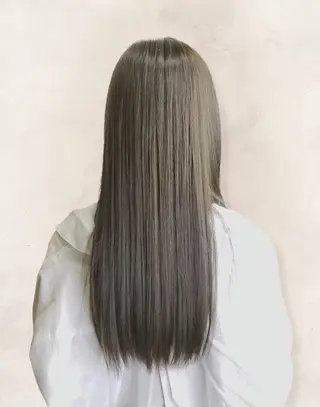 ロング 縮毛矯正×髪質改善× 艶髪カラー 小笠原躍のヘアスタイル