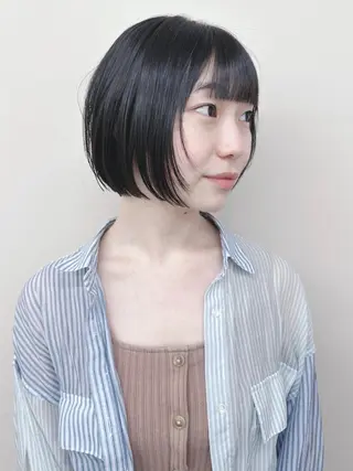 ショート ボブ/ゆるふわ ボブパーマ/とういのヘアスタイル