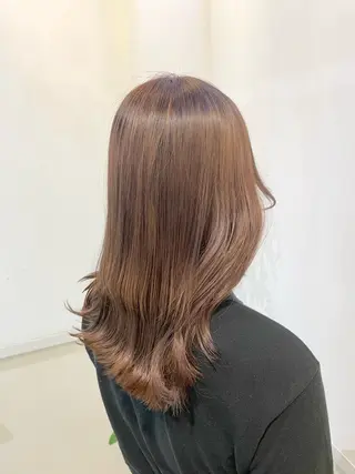 ミディアム カラー 髪質改善カラー🤍 エクステ✨君島由実子のヘアスタイル