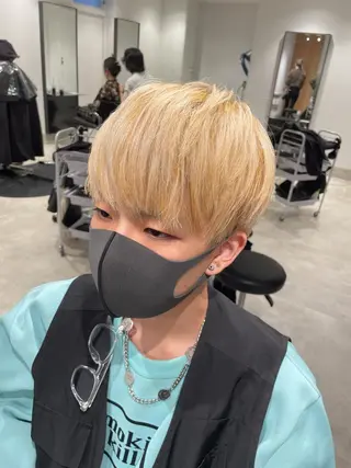 ショート カラー パーマ ヘアアレンジ メンズ パーソナルカラー合わ せたカラー🤍なつみのヘアスタイル