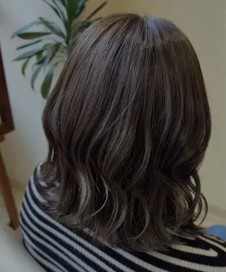 ミディアム カラー CLUTCH博多 RIHOのヘアスタイル