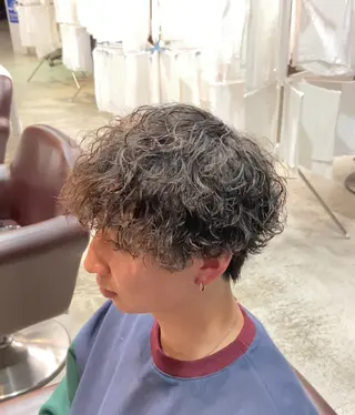 ショート パーマ メンズ 🌀パーマ特化 美容師🌀/しゅんのヘアスタイル