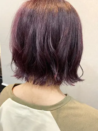ミディアム カラー TOMOKO 髪質改善💫縮毛矯正のヘアスタイル