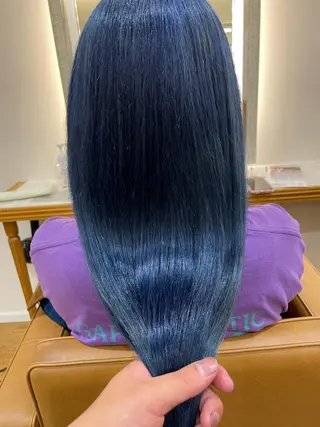 ロング ブリーチ毛矯正.髪質 改善.髪にドラマをのヘアスタイル