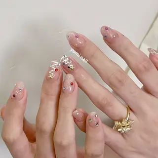 ネイル 𝐲𝐮𝐦𝐢🎀 長さ出しデザイン専門のネイルデザイン