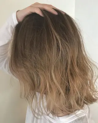 ミディアム カラー edge.下北沢 相場堅弥のヘアスタイル