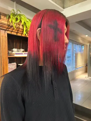 セミロング カラー デザイン/アレンジ ❤︎イシイレイのヘアスタイル