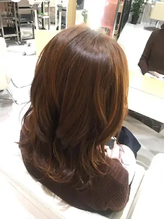 セミロング パーマモデル募集🌈 森脇帆南のヘアスタイル