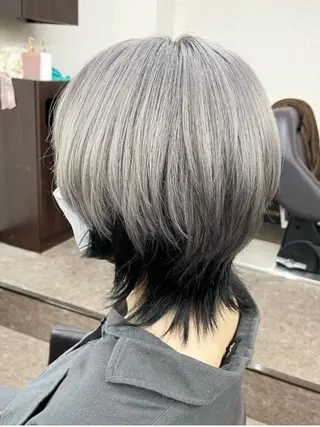 ミディアム カラー 池田 景子のヘアスタイル