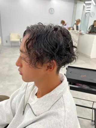 パーマ メンズ 森龍馬 メンズ専門美容師のヘアスタイル