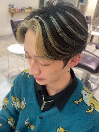 ショート カラー メンズ men'sモテ 髪🫧シオンのヘアスタイル