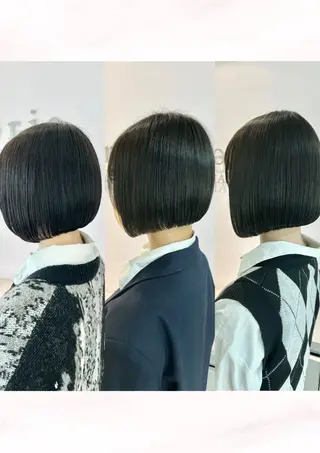 ショート ボブ×艶髪｜ 艶カラー🩶石橋怜大のヘアスタイル