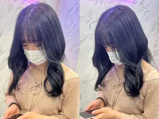 ロング 韓国パーマ 美容師 和田爽良のヘアスタイル