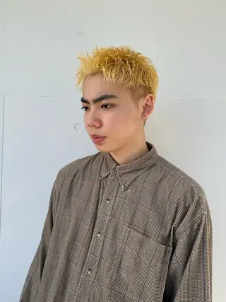 カラー メンズ DAIKIベージュ 🍂レイヤーカットのヘアスタイル