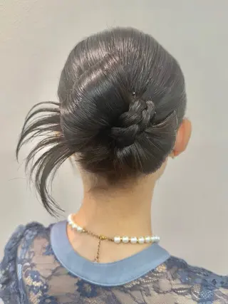 ミディアム オタク美容師☃️🩵 ヘアアレンジ/暗髪のヘアスタイル