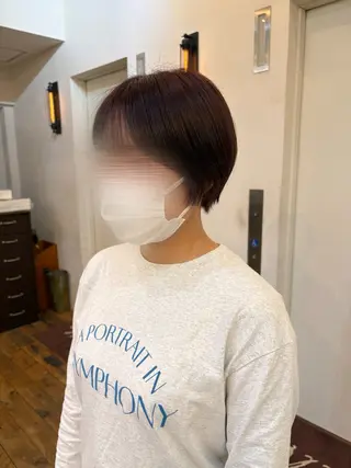 ショート カラー 似合わせカット‪// 鶴我万唯華のヘアスタイル