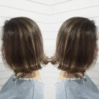 ミディアム カラー 今中 小百合のヘアスタイル