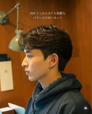 パーマ メンズ メンズ似合わせ タチカワユウキのヘアスタイル