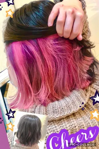 ミディアム カラー 永島 桜のヘアスタイル