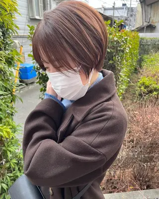 ショート カラー ハイトーン/ショート 村上淳乃🐥のヘアスタイル