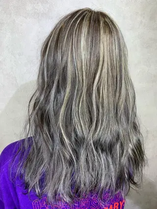 セミロング 西村 雄二/エクステのヘアスタイル
