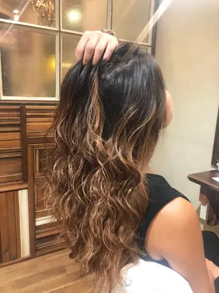 セミロング カラー パーマ ヘアアレンジ キッズ stylist 🌸 kana.のヘアスタイル
