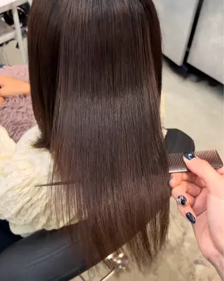 ミディアム のあ/カットモデル/ 縮毛矯正モデルのヘアスタイル