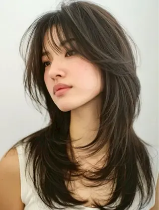 セミロング 【明石の艶髪神様】 染澤尋統のヘアスタイル