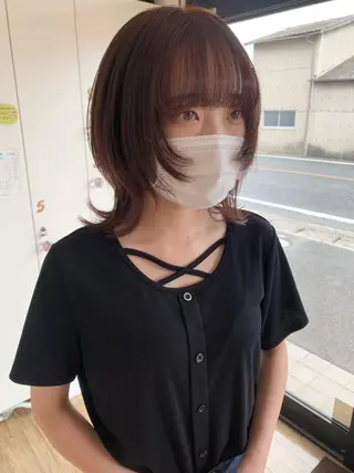 ミディアム カラー 🫧ウルフカット/ 畑中結衣🫧のヘアスタイル