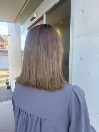 カラー 心美/ブリーチなし 透明感カラーのヘアスタイル