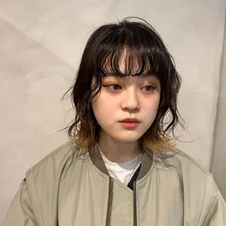 ミディアム パーマ Yuki☺︎パーマ レイヤーカットのヘアスタイル