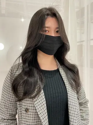 ロング 韓国風🤍 イワサキ　リコ🍒のヘアスタイル