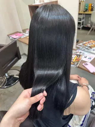ロング 縮毛矯正+モテカラー 🎀✨MIHOのヘアスタイル