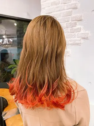 セミロング カラー Real me 鈴木のヘアスタイル