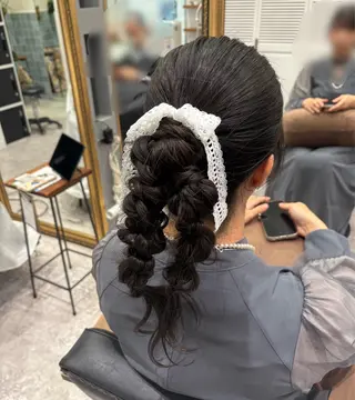 ヘアアレンジ ピンクカラーアレンジ 🩷AYANA🩷のヘアスタイル