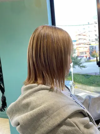 ミディアム カラー 末石 智のヘアスタイル