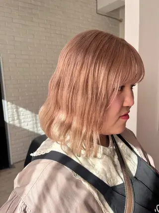 ミディアム カラー 透明感カラー/パーマ 🌀アオノのヘアスタイル