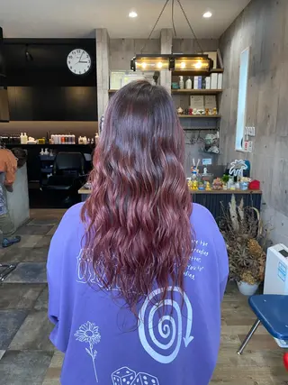 ロング カラー わたぬき りるのヘアスタイル