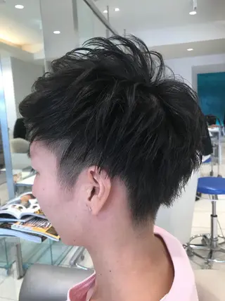ショート カラー パーマ ヘアアレンジ メンズ キッズ ネイル マツエク・マツパ EnBlesS西宮 マンツーマン神道有基のヘアスタイル